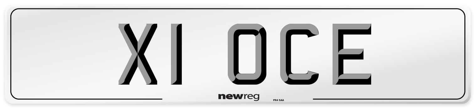 X1 OCE Number Plate from New Reg